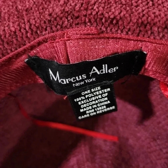Marcus Adler- Polyester Wide Brim Burgandy Hat - Picture 6 of 7
